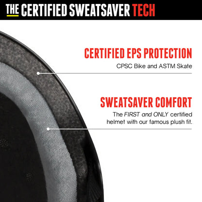 Triple 8 Certified SweatSaver Helmet White Matte