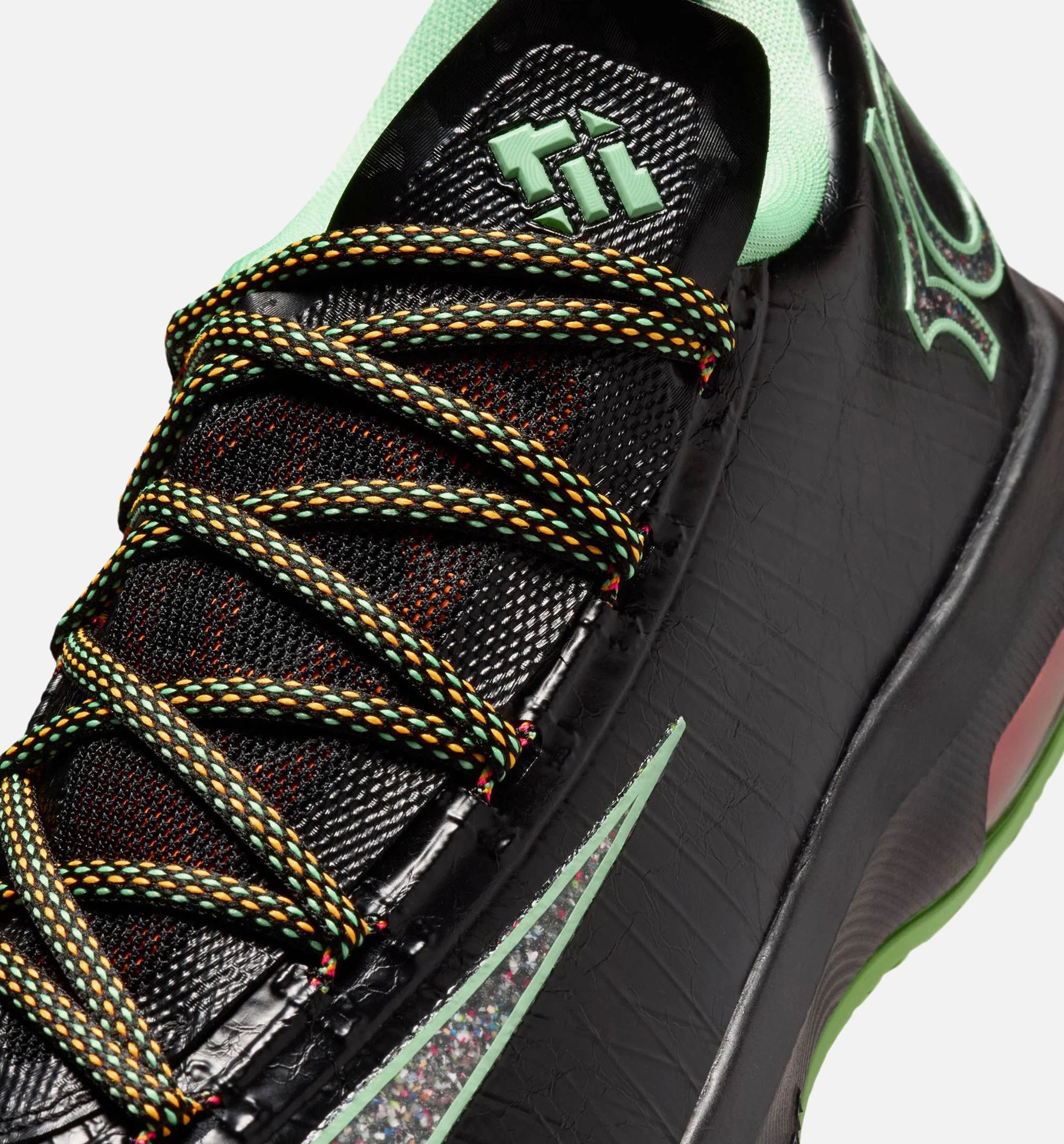 KD 6 Night Vision Mens Basketball Shoe Black Multi Color Light Lucid Green Free Shipping