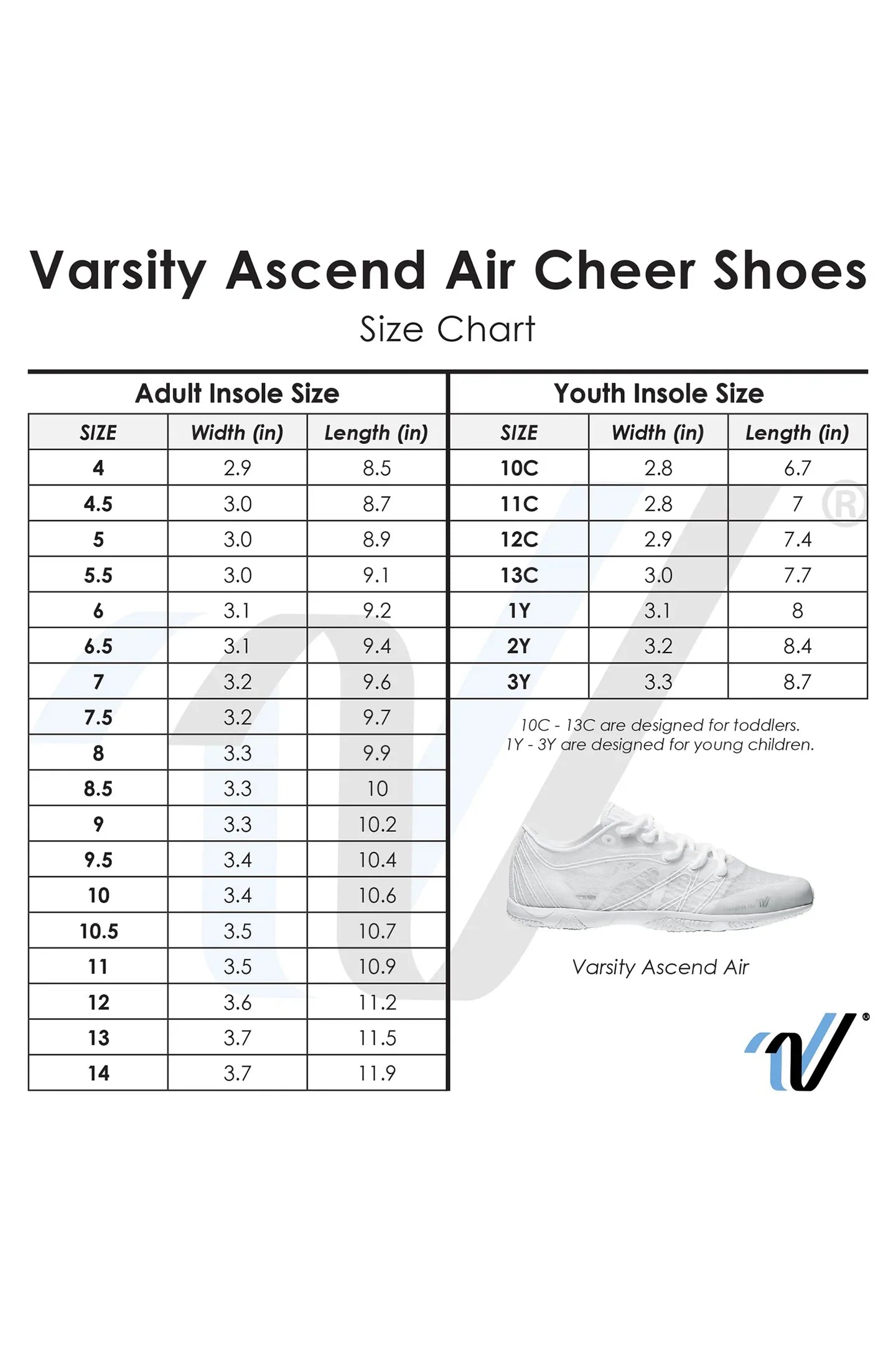 Varsity Ascend Air Black Cheer Shoes