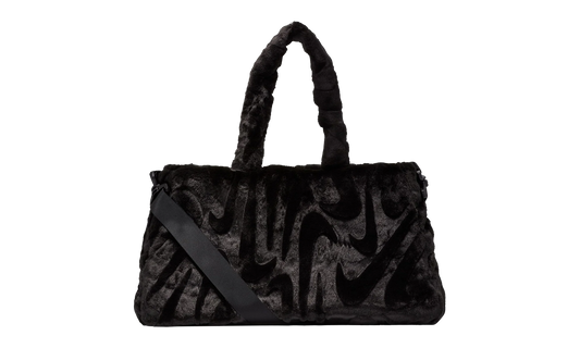 Sportswear Faux Fur Tote (10L) "Black / Black / Metallic Silver" FZ1323 010