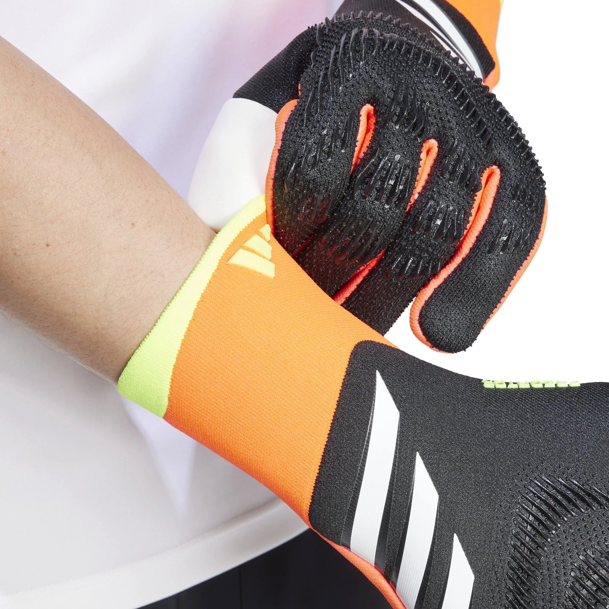 adidas Predator Pro Goalkeeper Gloves Black Solar Red Yellow