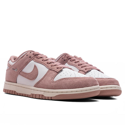Womens Dunk Low Rose Whisper White Particle Pink Sail Metallic Silver
