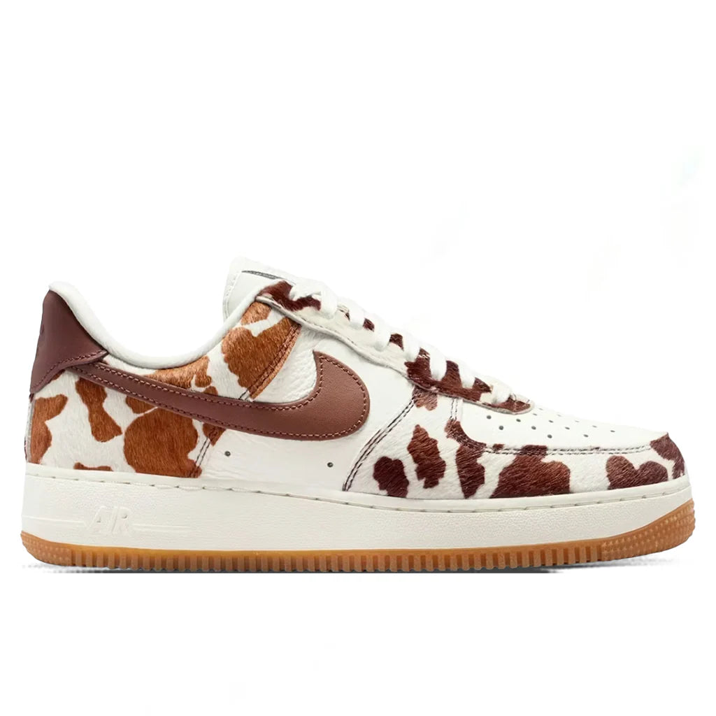 Womens Air Force 1 07 Cow Print Field Brown Sail