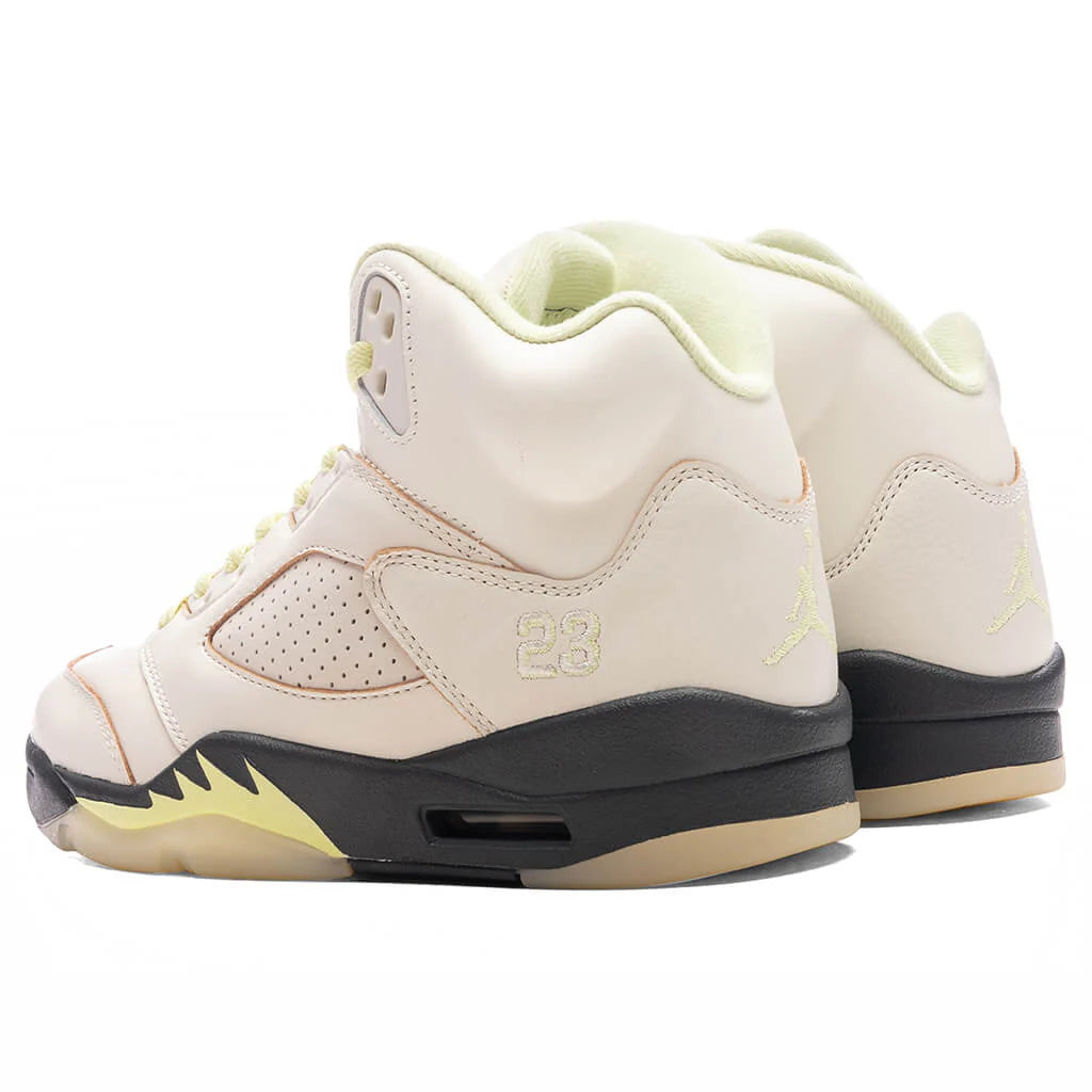 Womens Air Jordan 5 Retro Sail Luminous Green Anthracite