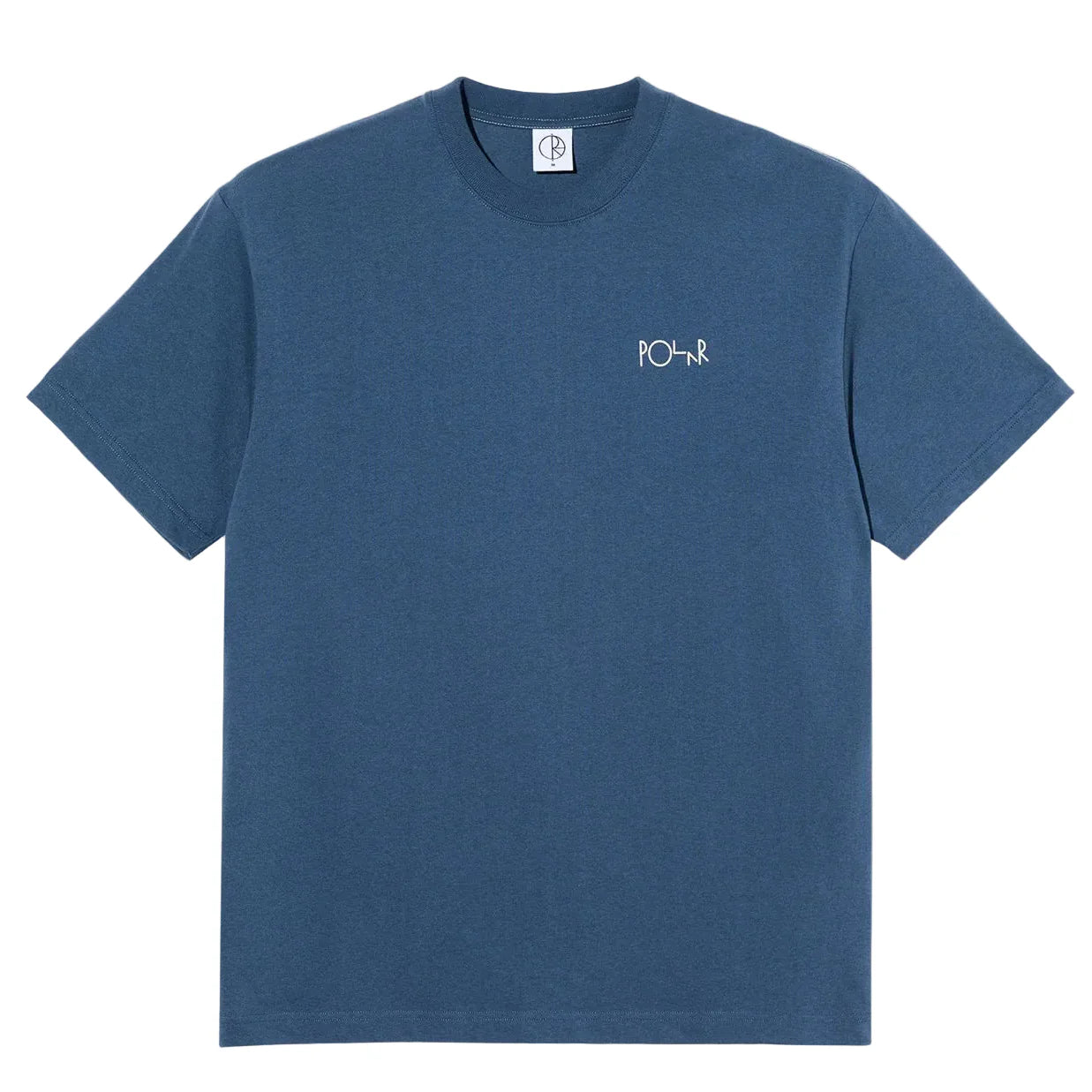 Polar Skate Co Contrast Tee Stroke Logo Grey Blue