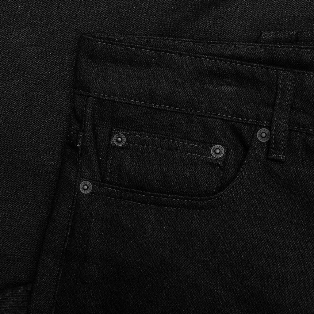 Berry Wide Denim Short Jet Black