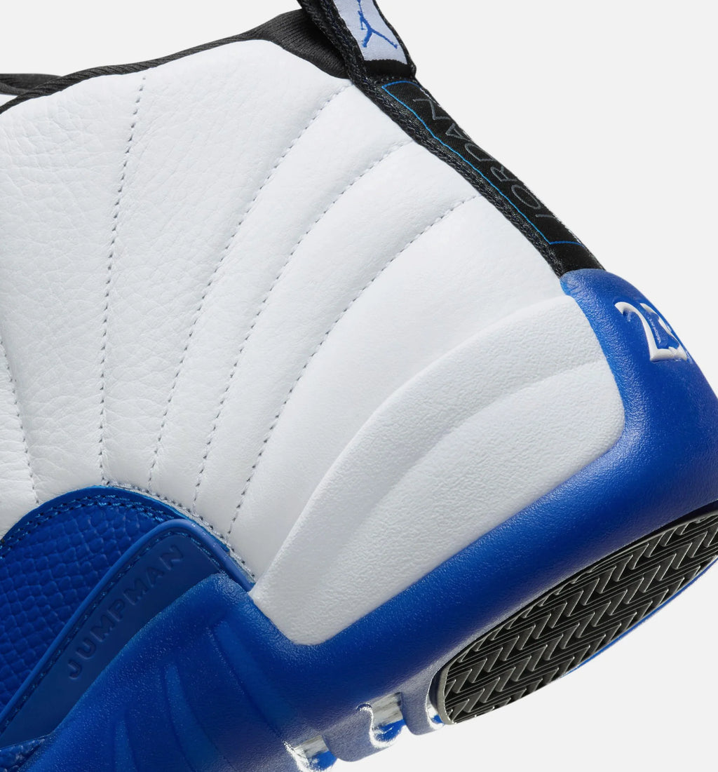 Air Jordan 12 Retro White and Game Royal Mens Lifestyle Shoe White Black Game Royal