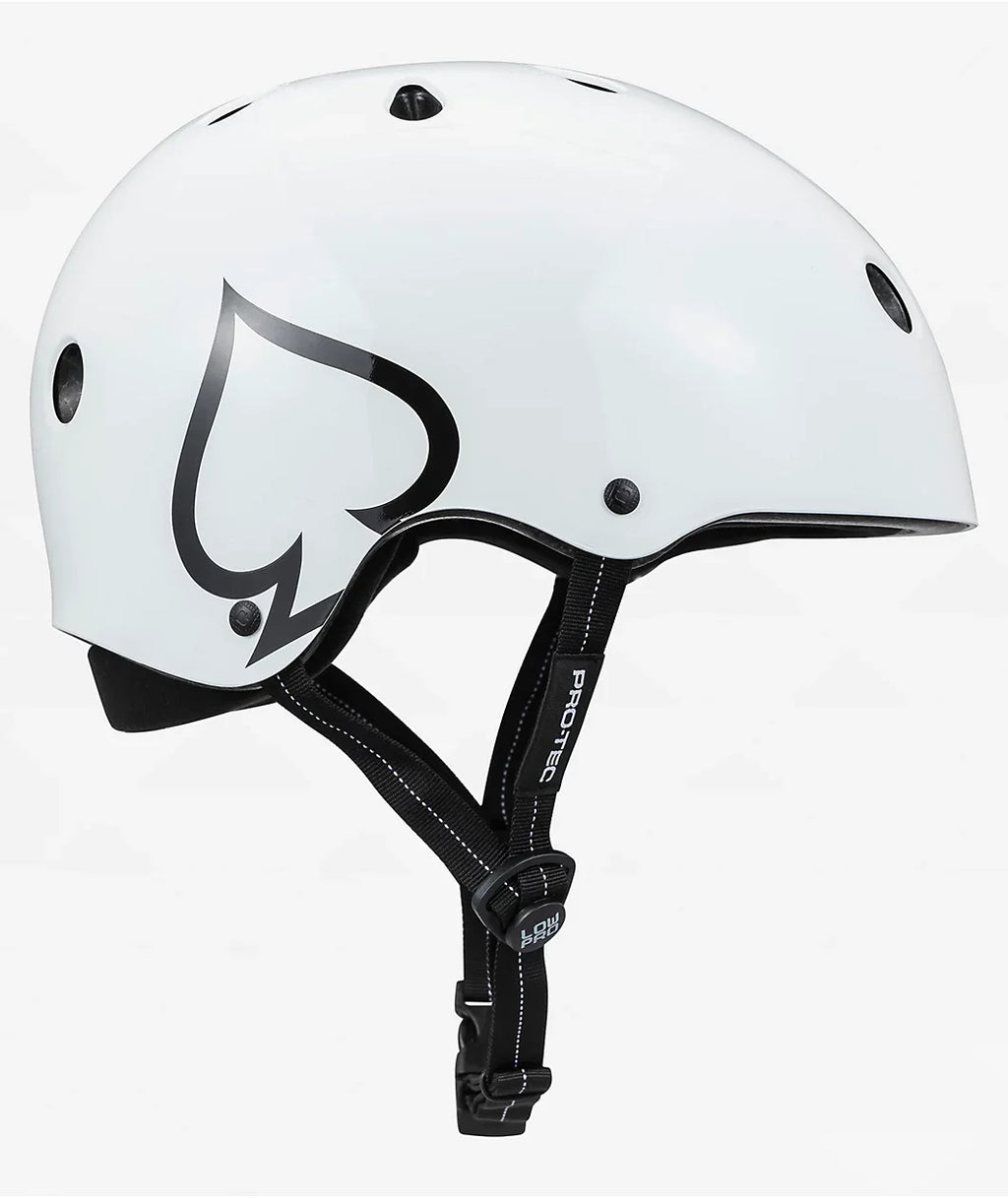 Protec Low Pro Matte Helmet Gloss White