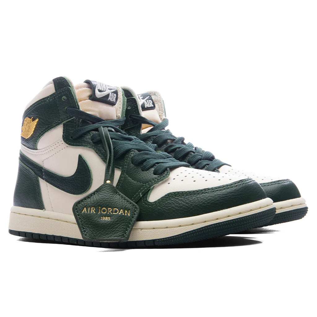 Womens Air Jordan 1 Retro High OG Fir Pale Ivory Pro Green Fir Coconut Milk