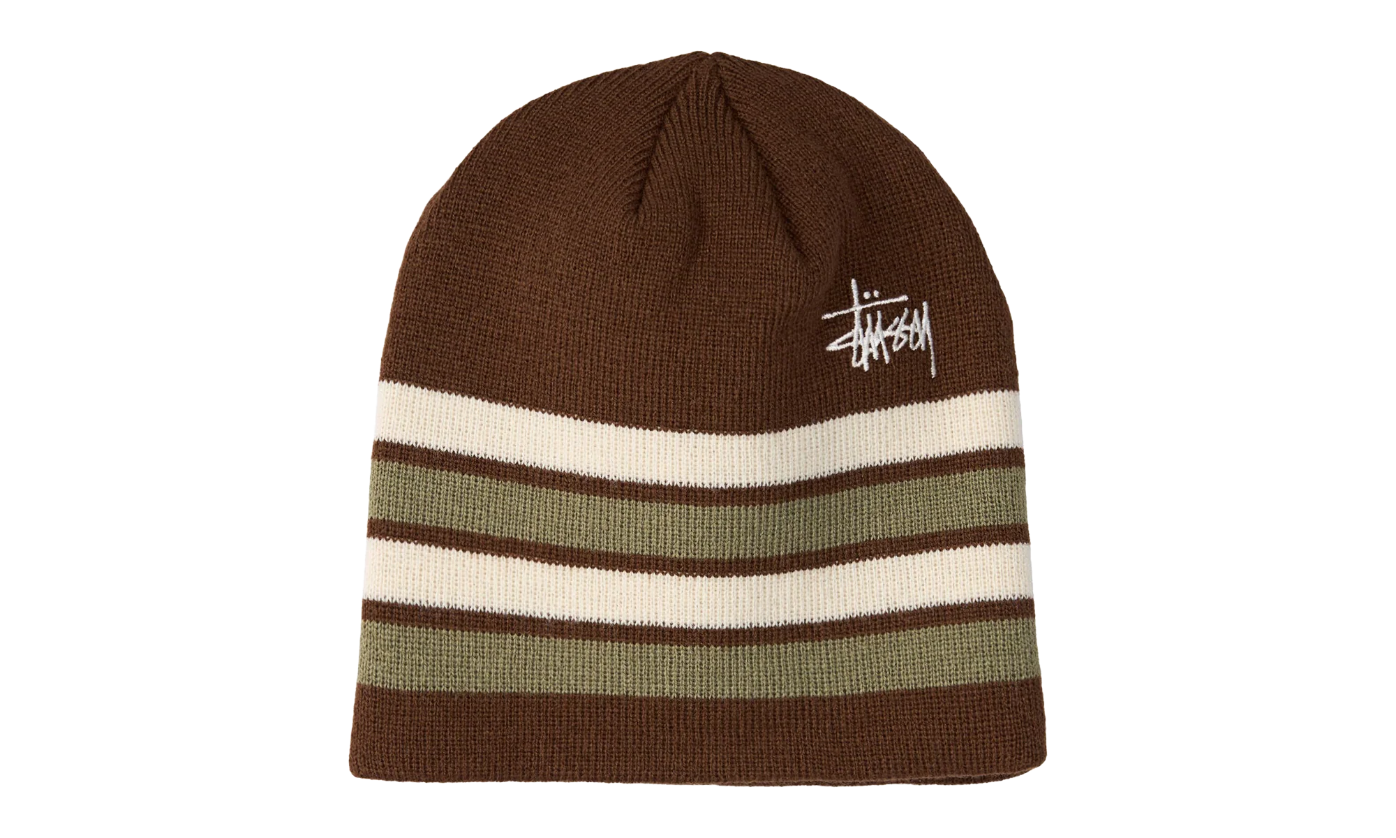 Skullcap Striped Beanie "Brown" STUS454