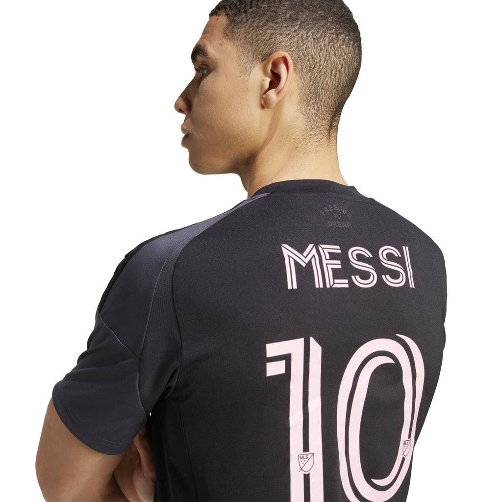 adidas Mens Inter Miami CF Messi Away Jersey 25 26 Black