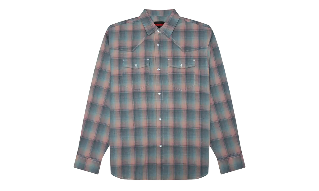 Sender Western LS Woven Button Up "Pink" P26SP029-PNK