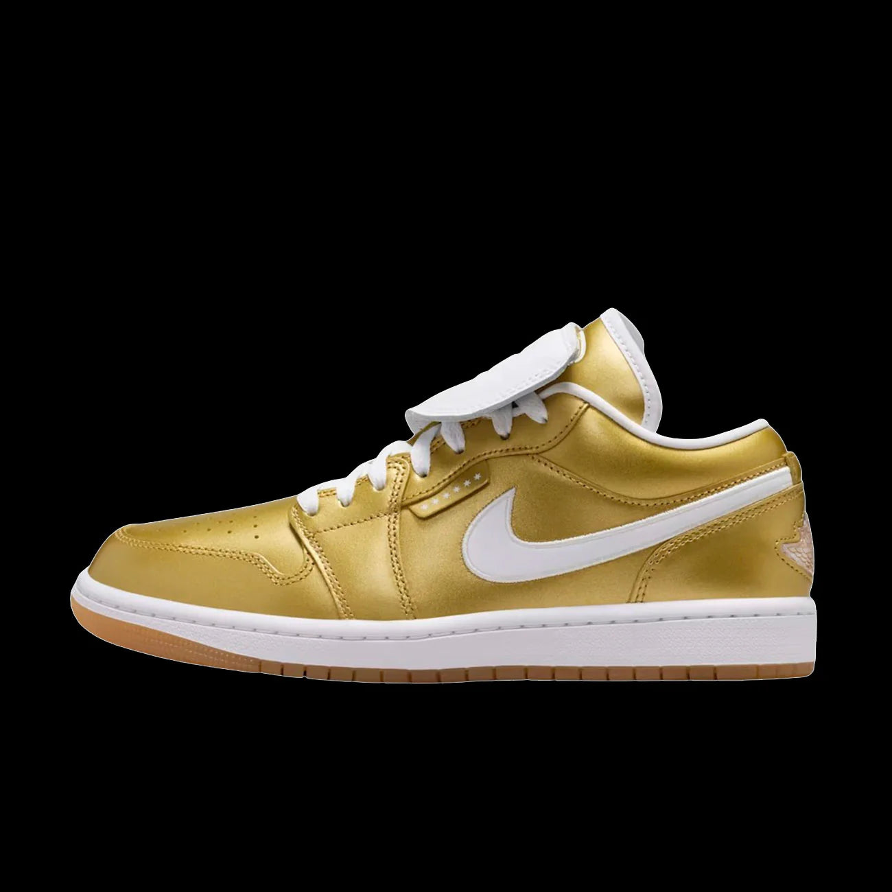 WMNS Air Jordan 1 Low Gold Gold White Gum Yellow