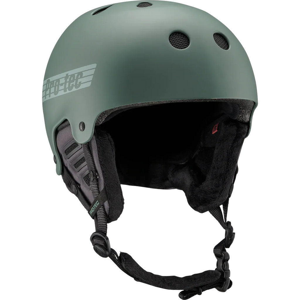 Protec Old School Snow Helmet W MIPS Matte Veridian