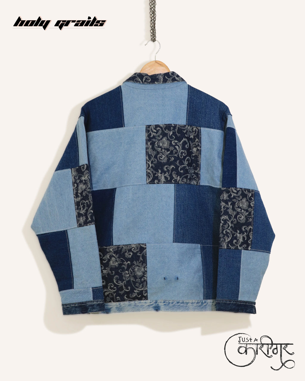 Rubix Cube Blue Denim Jacket HG x Just A Karigar