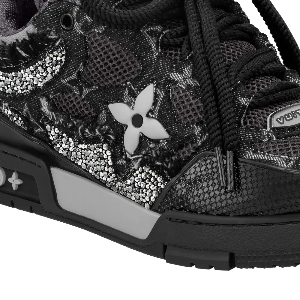 LV Skate Sneaker Black Swarovski Crystals