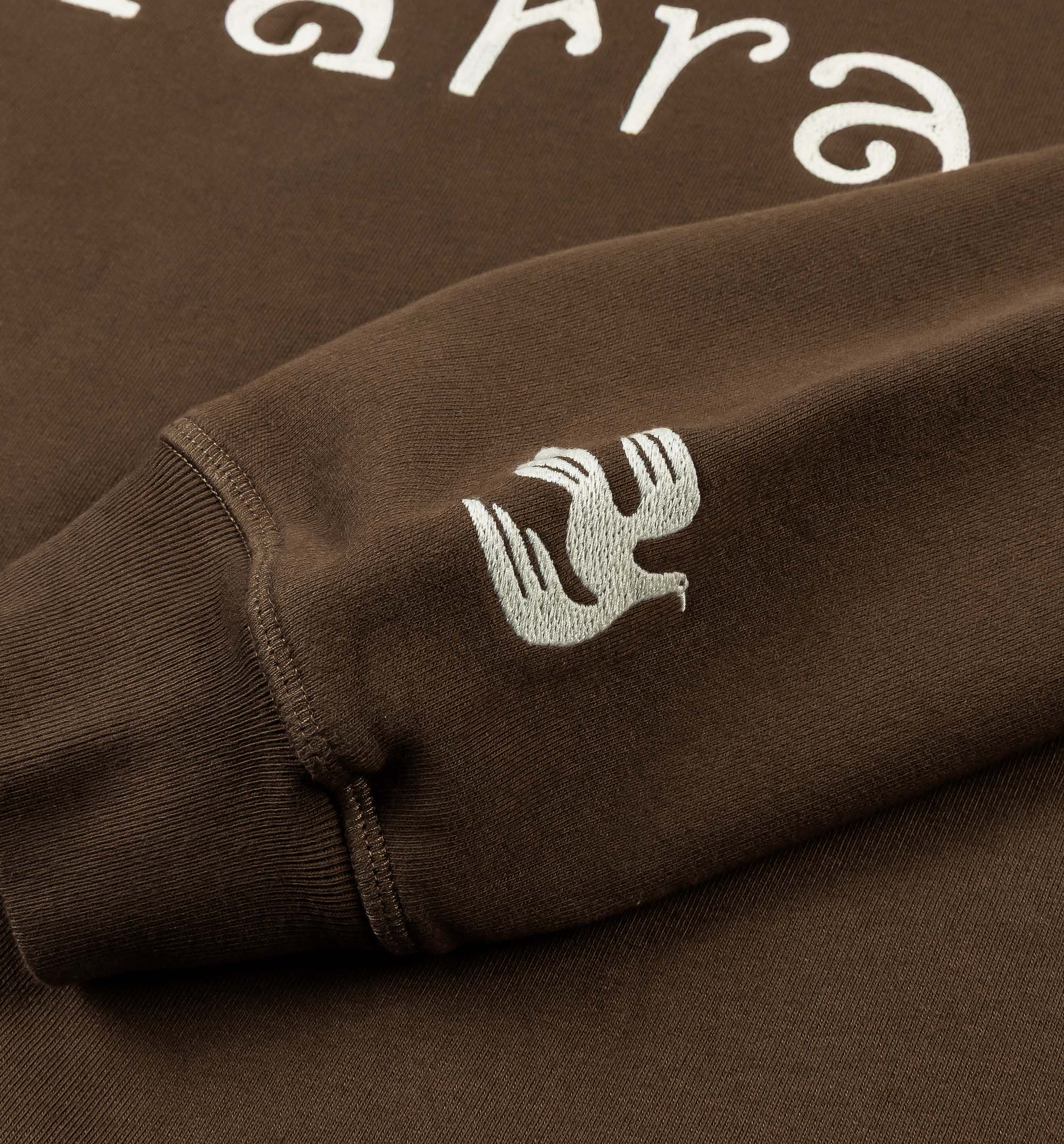 Weird Trad Logo Mens Crewneck Brown