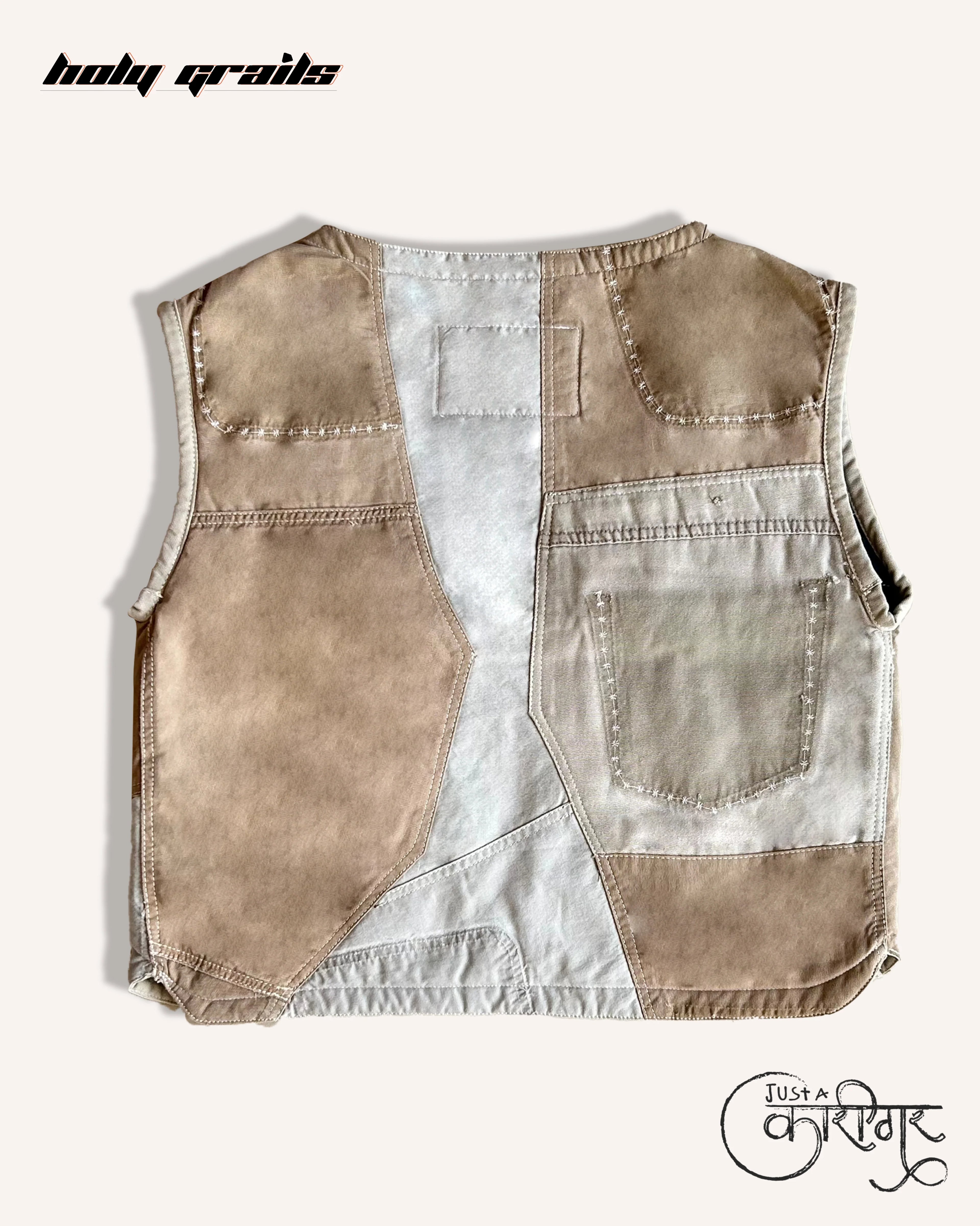 Vibe Brown Denim Vest HG x Just A Karigar