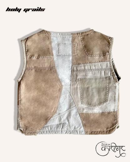Vibe Brown Denim Vest HG x Just A Karigar