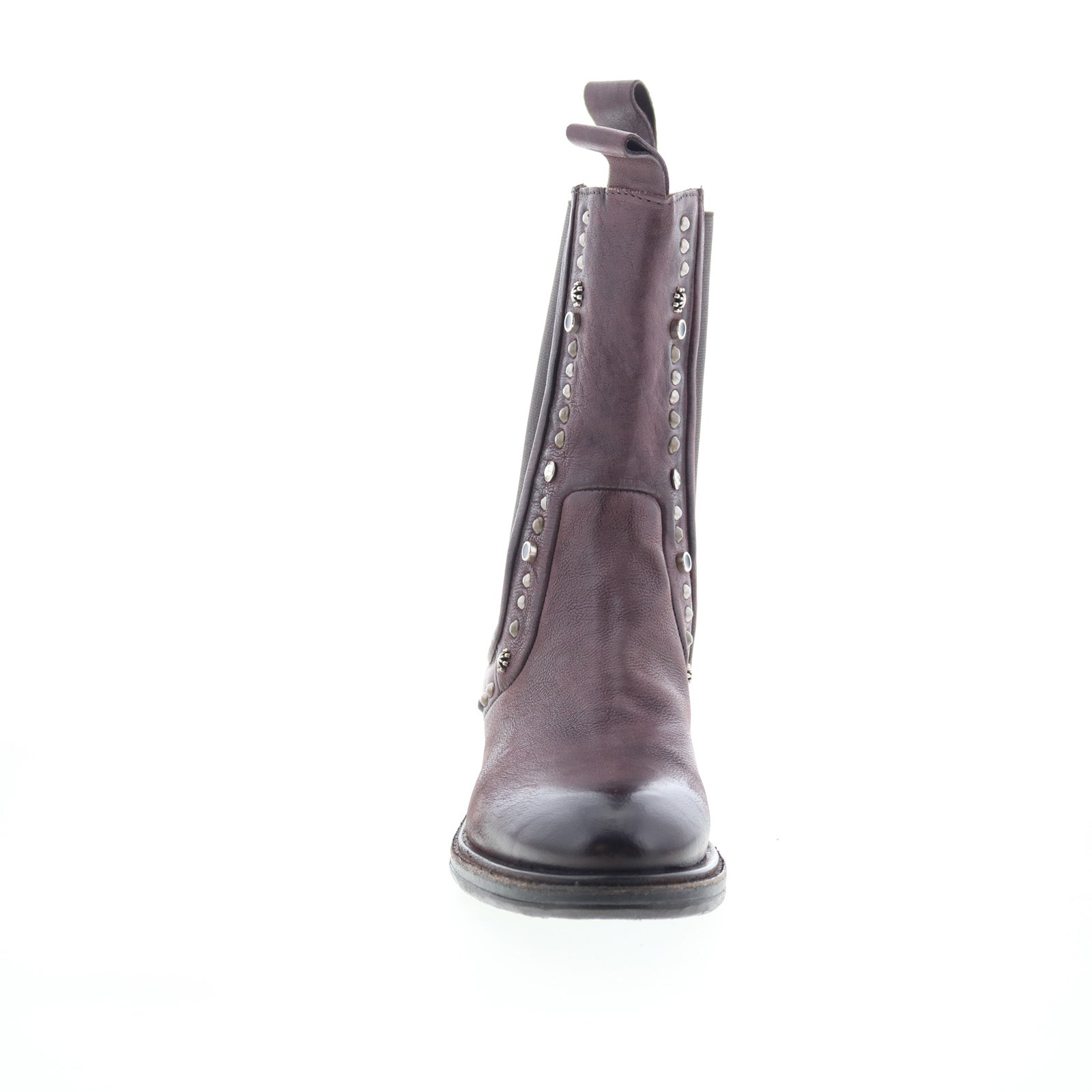 Faris Womens Brown Leather Slip On Casual Dress Boots