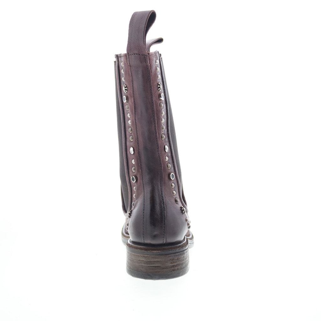 Faris Womens Brown Leather Slip On Casual Dress Boots
