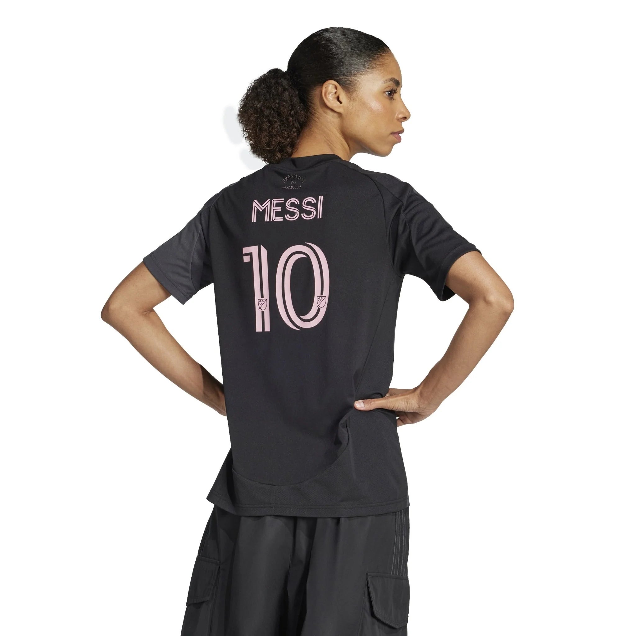 adidas Womens Inter Miami CF Messi Away Jersey 25 26 Black