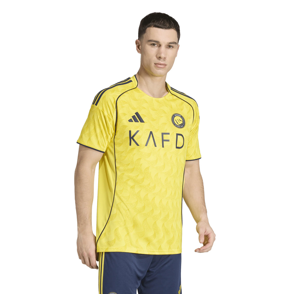adidas Al Nassr FC Home Mens Soccer RONALDO 7 Jersey 25 26 Yellow Blue