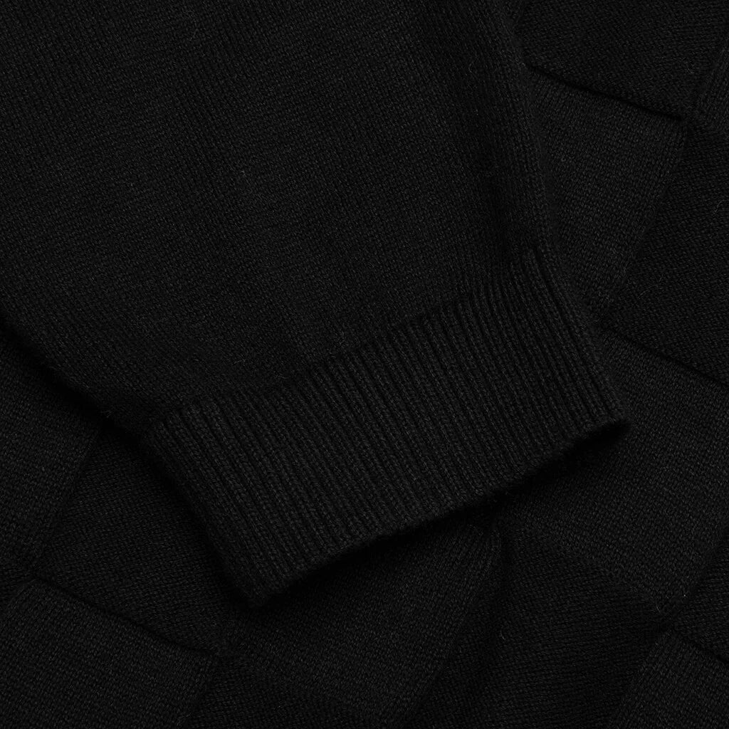 Palmer Checked L S Sweater Polo Tips Black