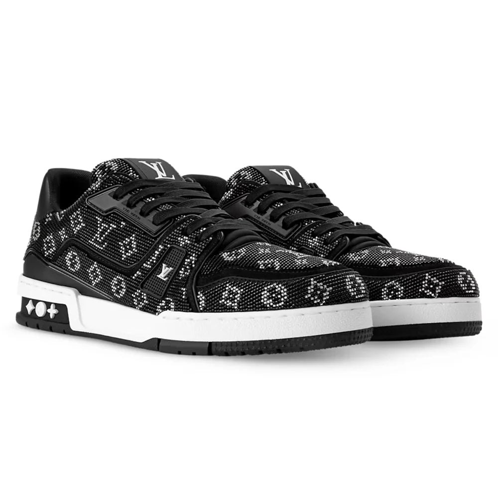 LV Trainer Black Swarovski