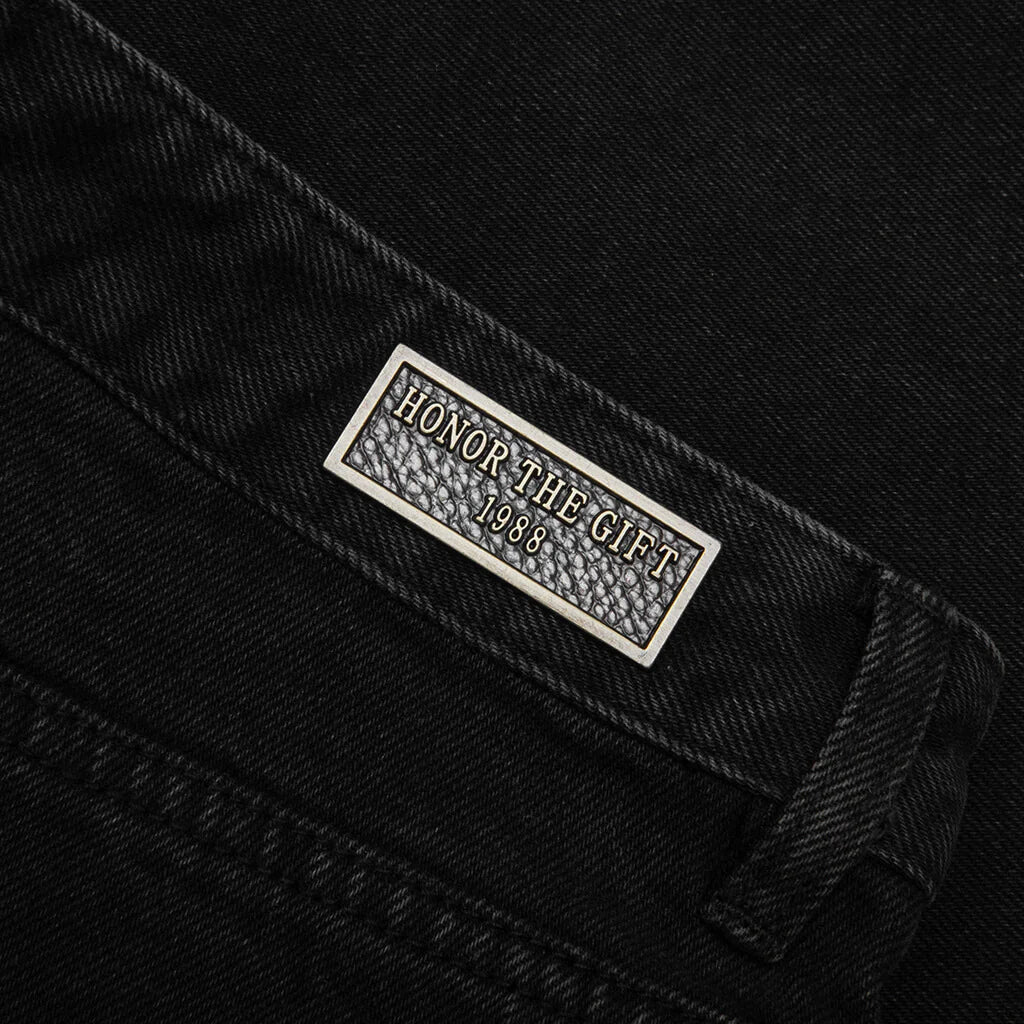 Frayed Edge 11 Denim Bermudas Black