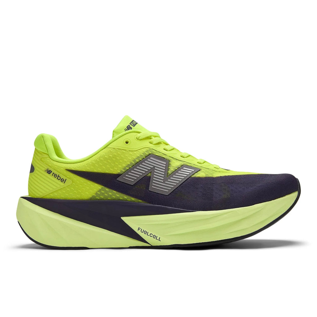 Men's FuelCell Rebel v5 in Alkaline Green with Boysenberry and Dark Silver Metallic
