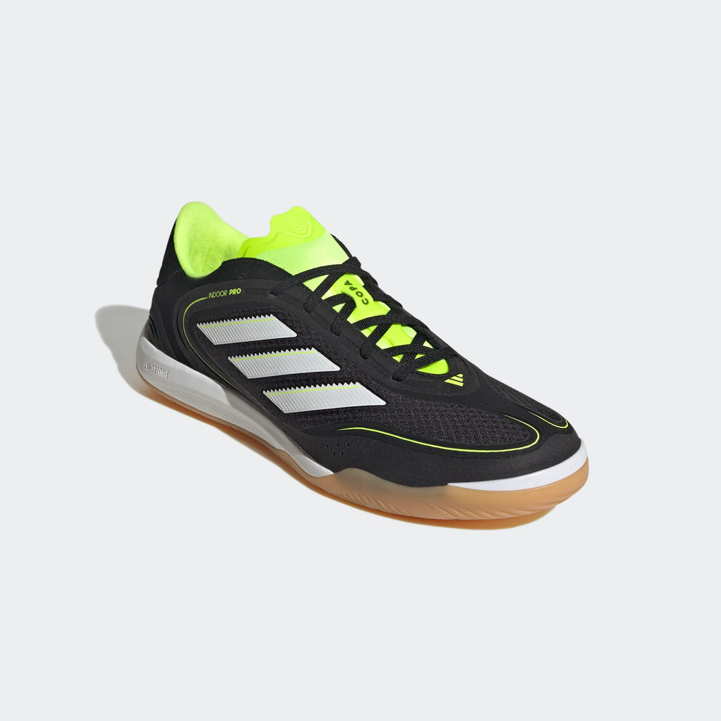 adidas Copa Court Pro IN Indoor Mens Soccer Shoes Black White Lemon
