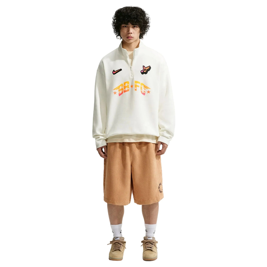 Nike SB Club 58 Skate 1 2 Zip Fleece Crew Neck Sweatshirt Sail