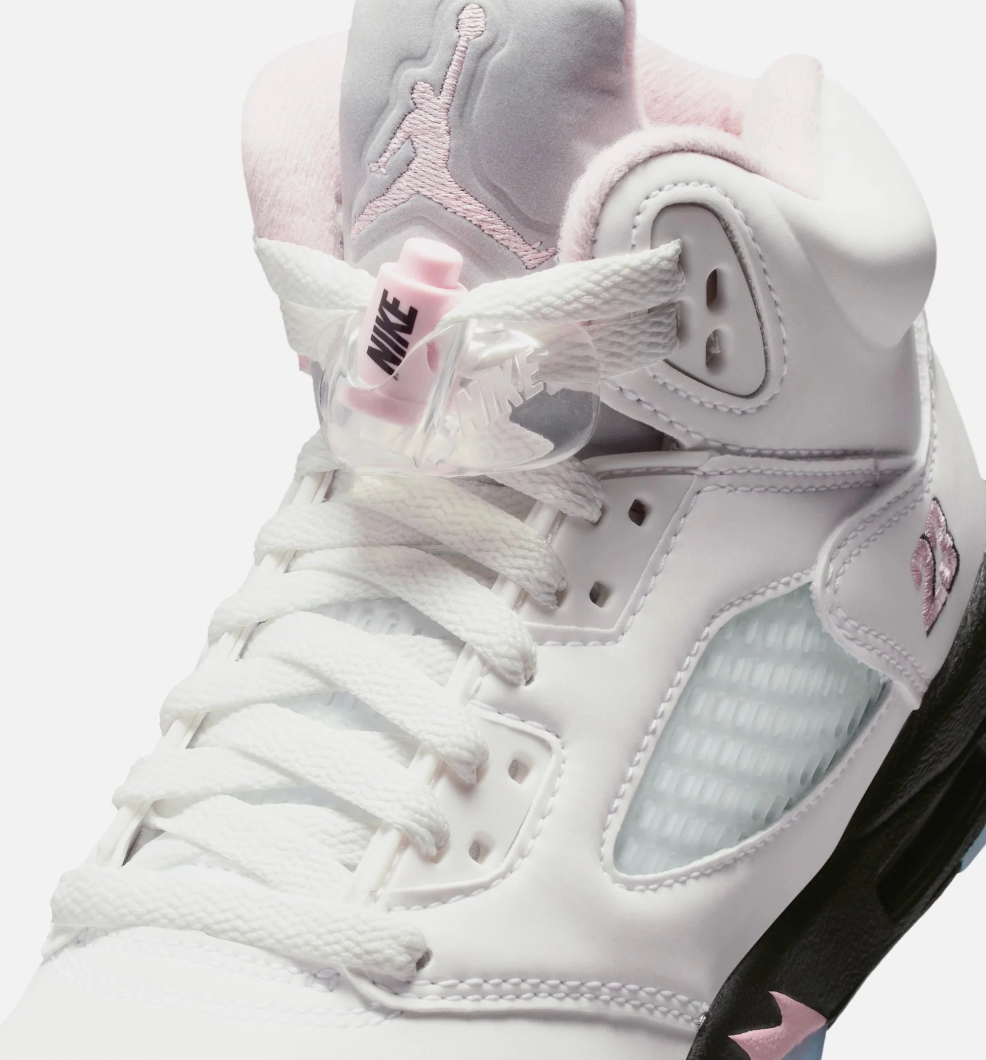Air Jordan 5 Retro Medium Soft Pink Grade School Lifestyle Shoe White Medium Soft Pink Black Free Shipping
