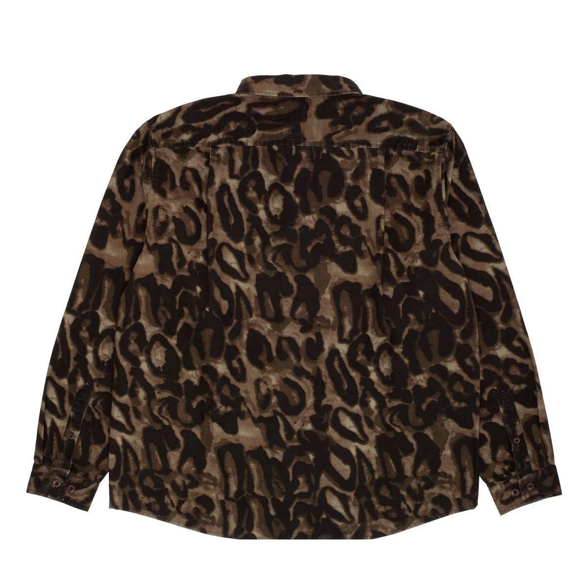GX1000 Long Sleeve Button Down Brown Leopard Camo