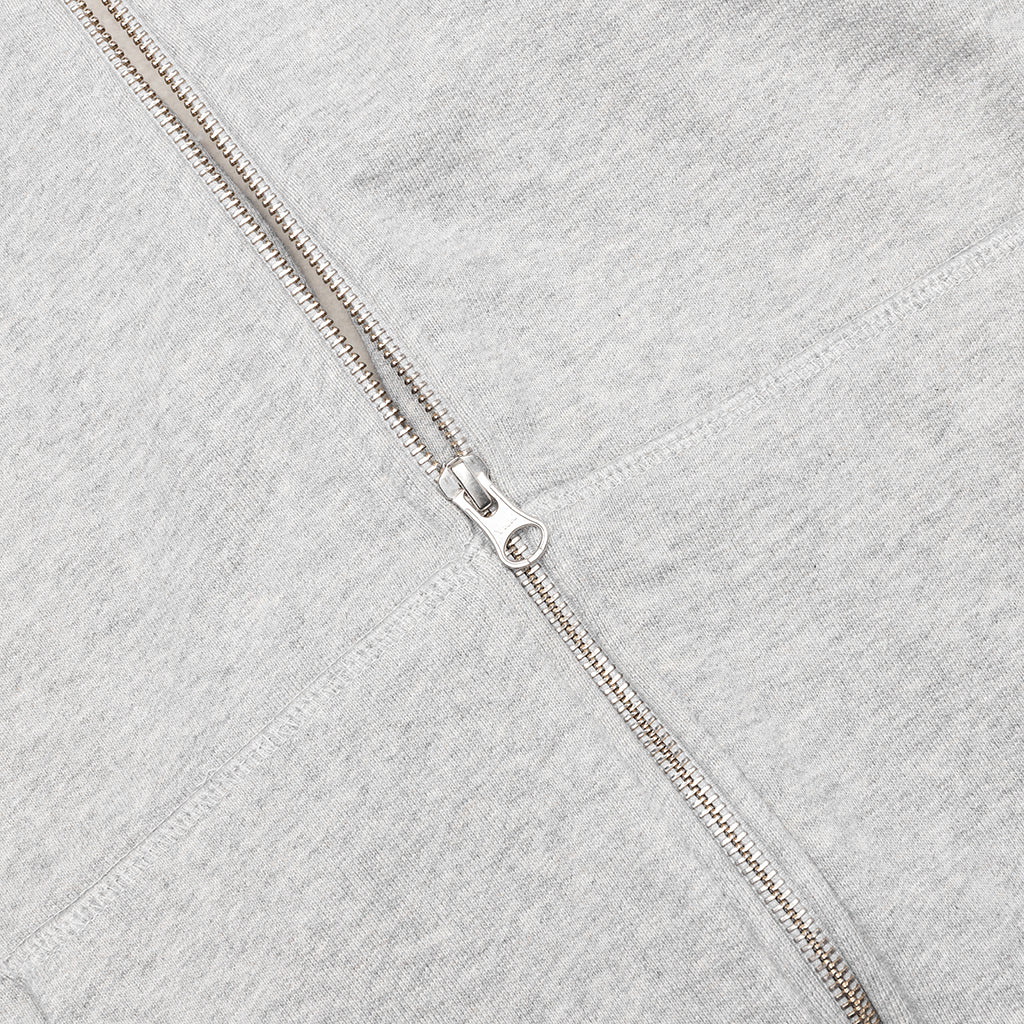 1976 Logo Zip Hooded Sweatshirt Heather Grey