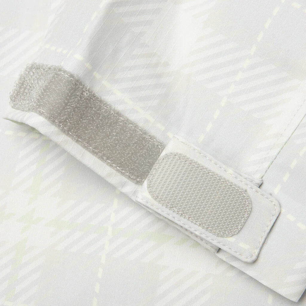 Plaid Windbreaker Jacket Cream