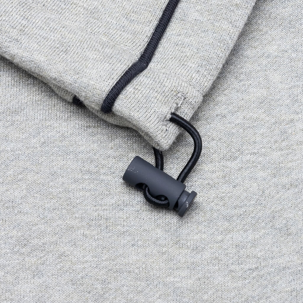 Relaxed Fleece Sweatpant With Piping Concrete Heather Black