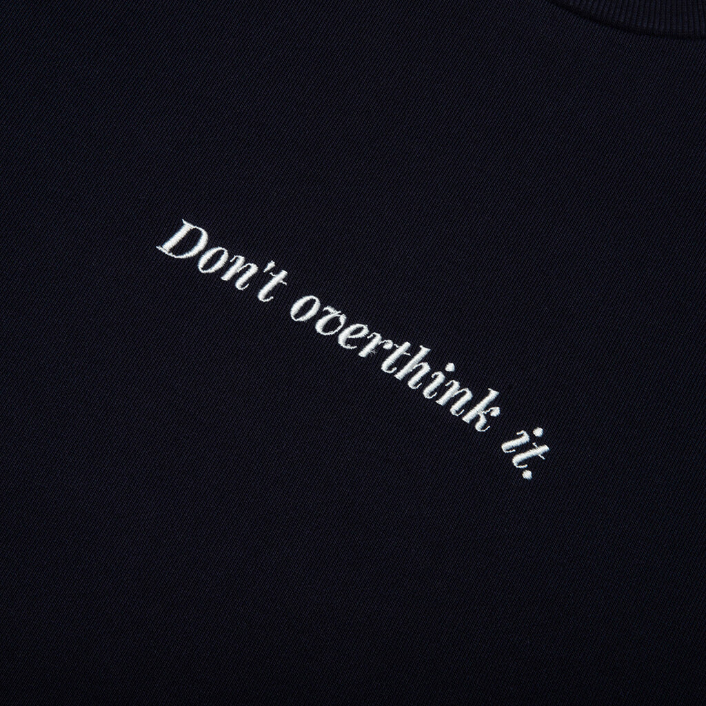 Dont Overthink It L S Tee Navy