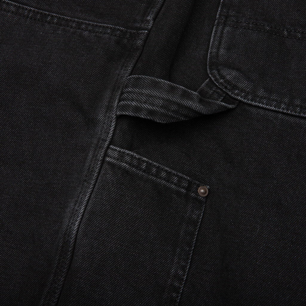 OG Double Knee Short Black Stone Washed