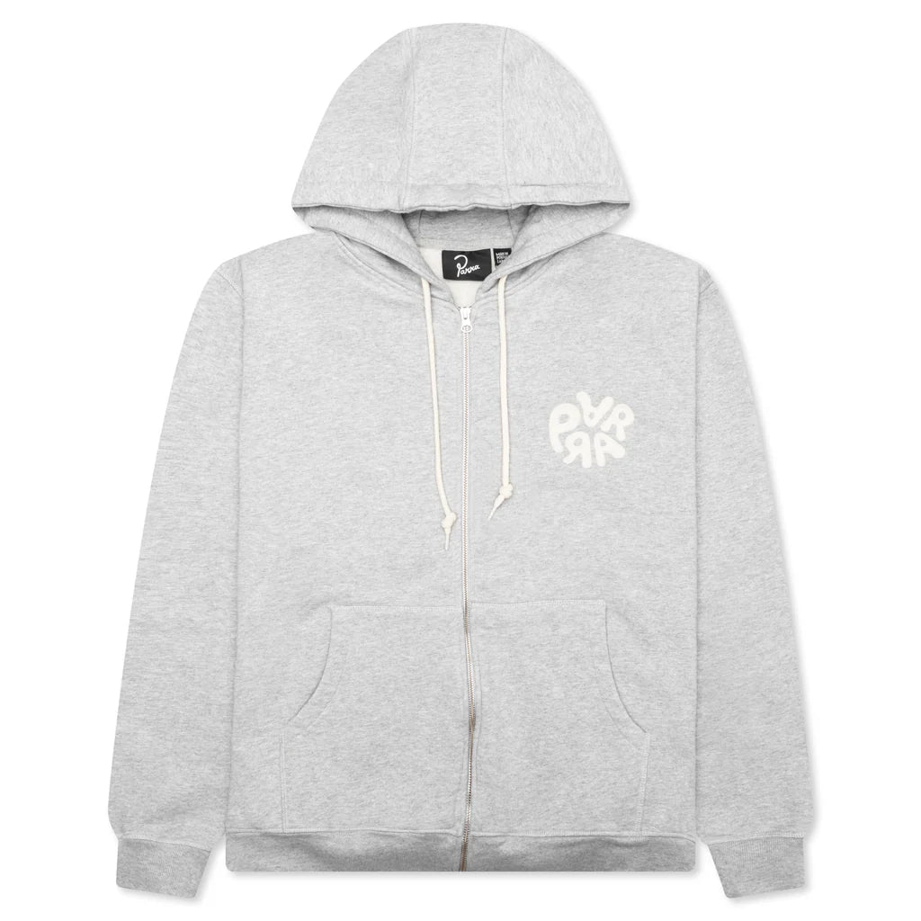 1976 Logo Zip Hooded Sweatshirt Heather Grey