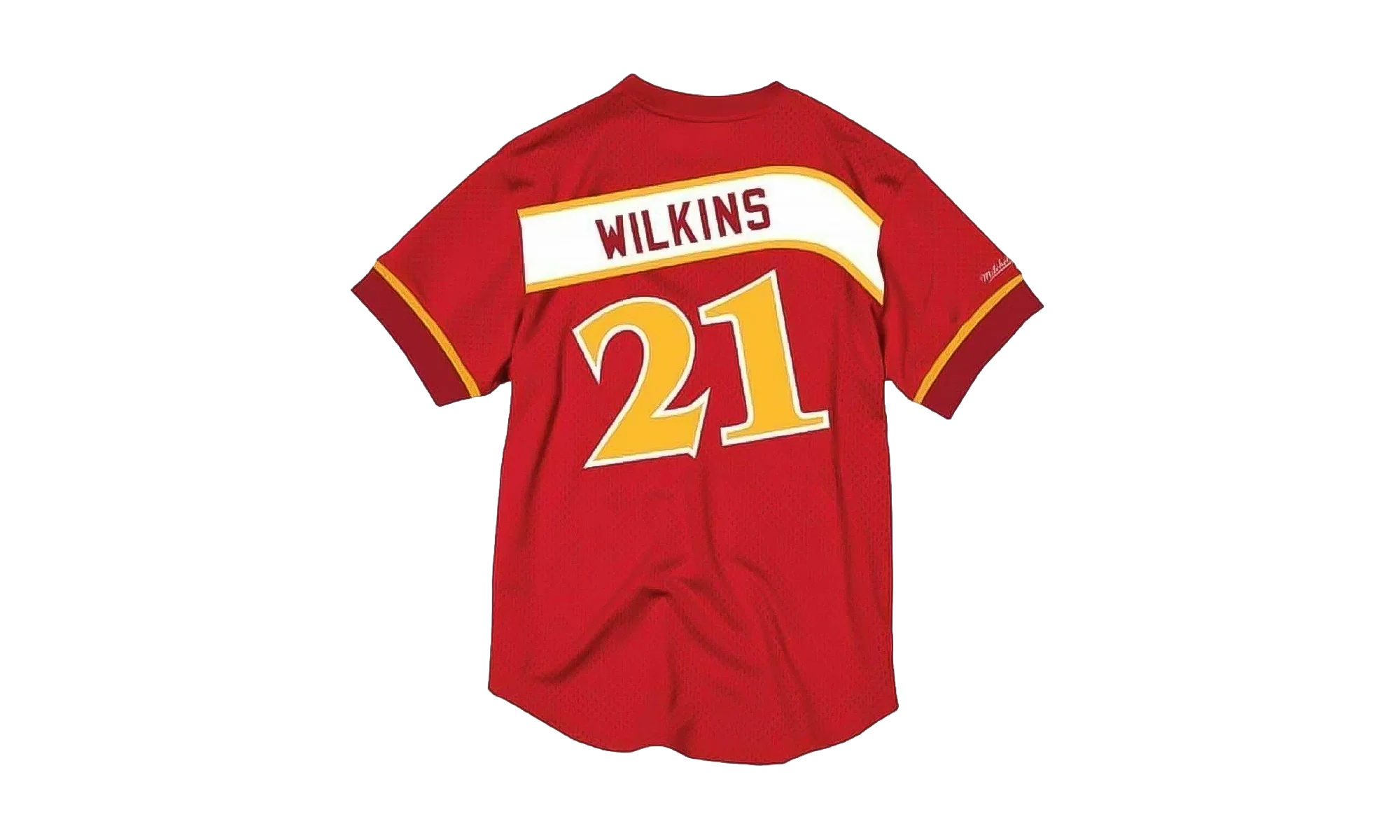 NBA Dominique Wilkins Name & Number Mesh Crewneck Shirt "Atlanta Hawks - Red" BA8X4G AHA R KUP