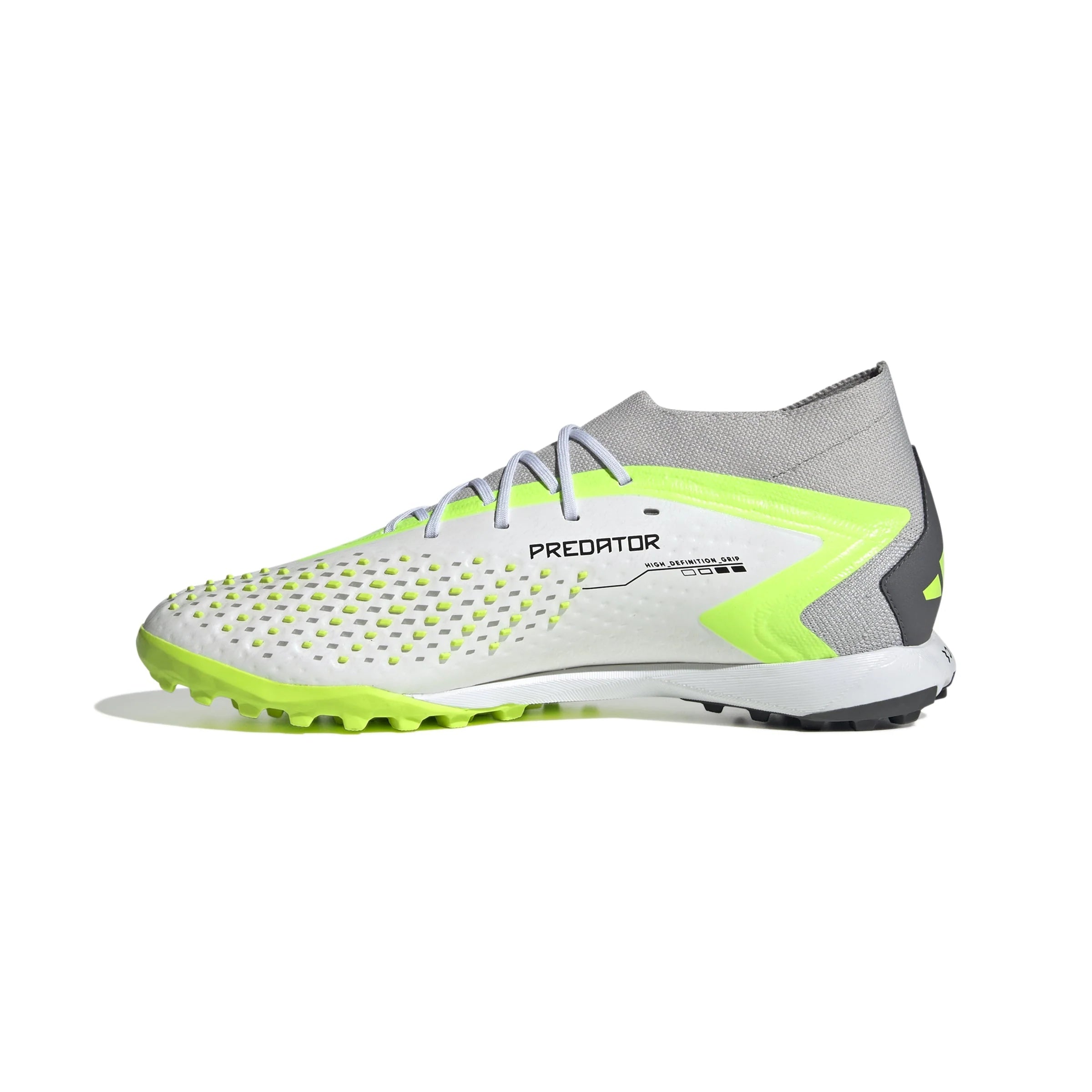 adidas Predator Accuracy1 TF Turf Soccer Cleats White Black Lucid Lemon