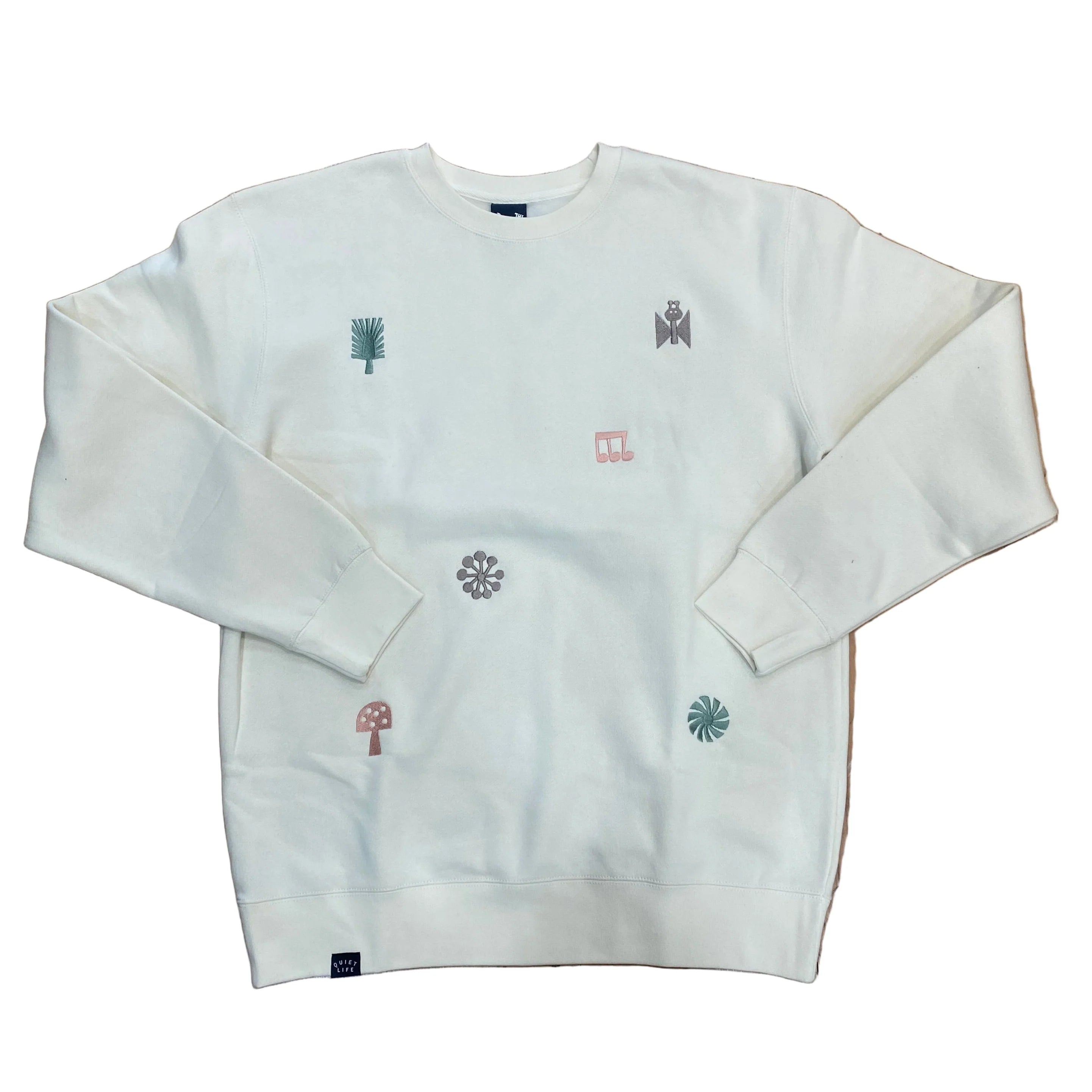 The Quiet Life Higton Emb Crew Neck Bone