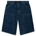 OG Double Knee Short Blue Stone Washed