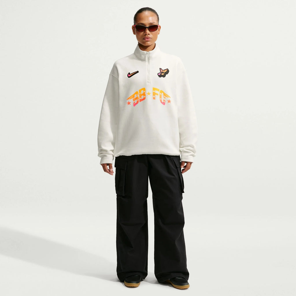 Nike SB Club 58 Skate 1 2 Zip Fleece Crew Neck Sweatshirt Sail