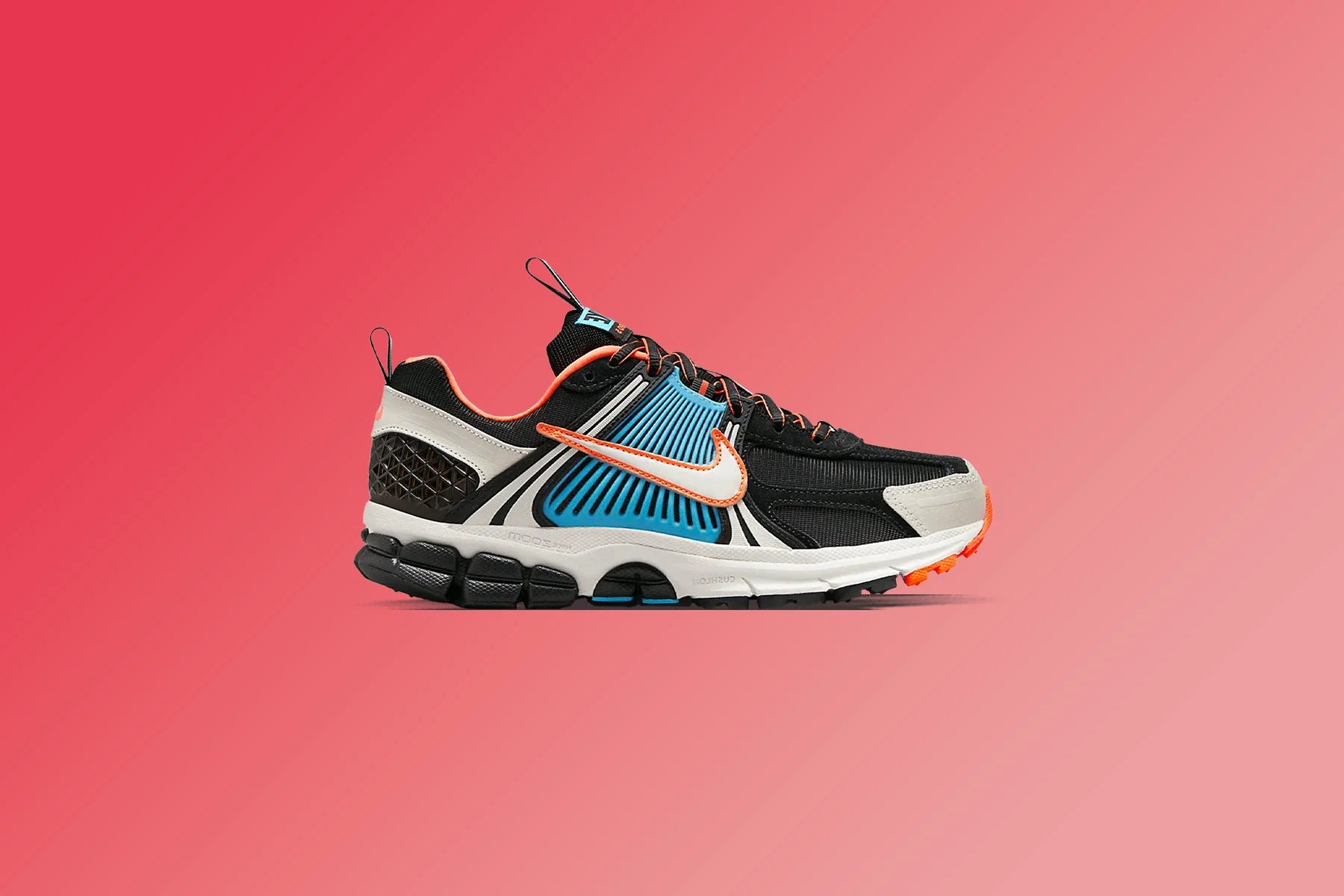 Womens Zoom Vomero 5 Premium Black Light Bone Blue Gaze Total Orange