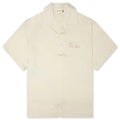Satin Chest Logo Camp Collar Sand