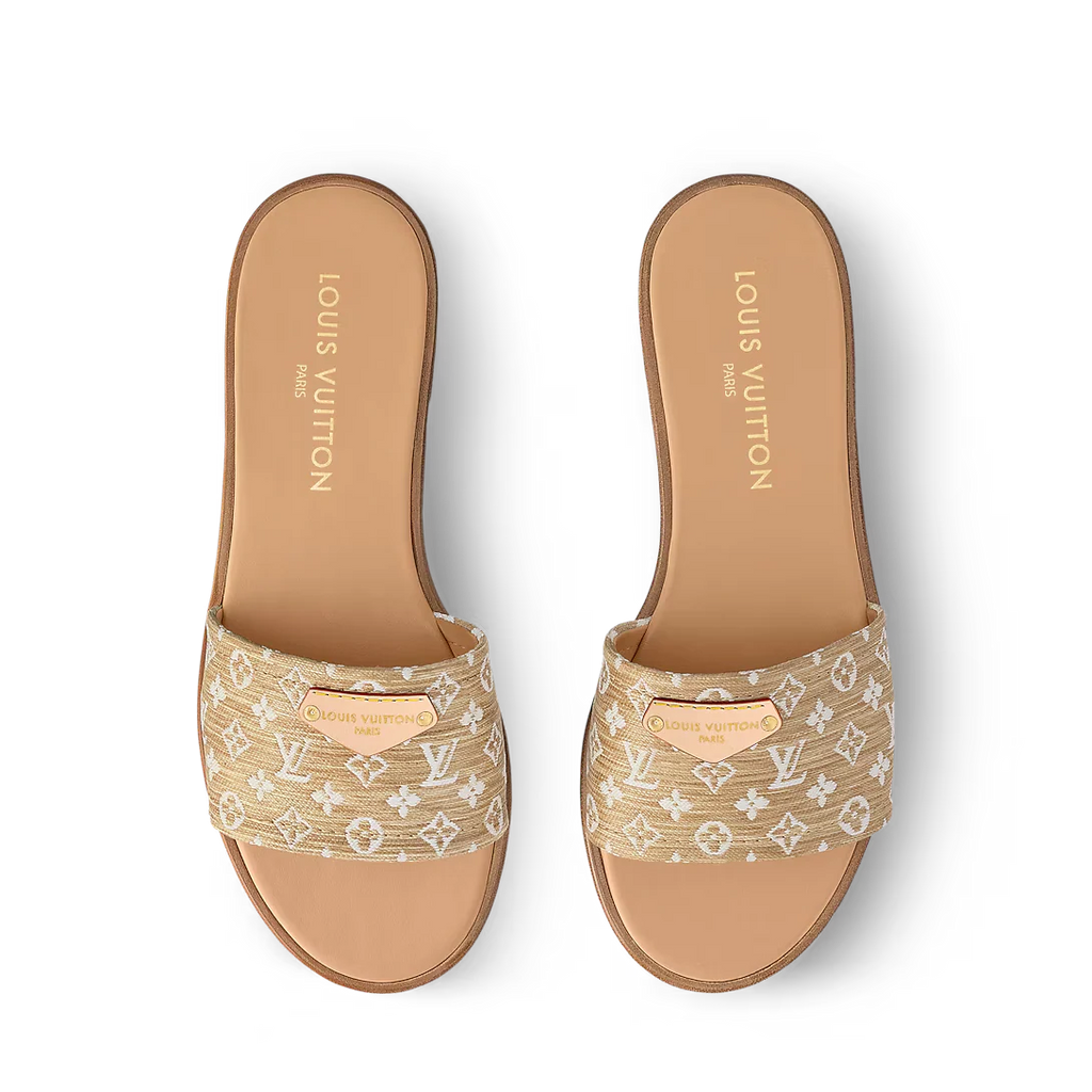 LV Lily Flat Mule Beige Natural