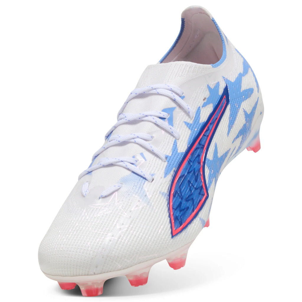 PUMA Ultra 6 Pro Kidsuper X CP FG AG Firm Ground Artificial Ground Mens Soccer Cleats White Pink Blue